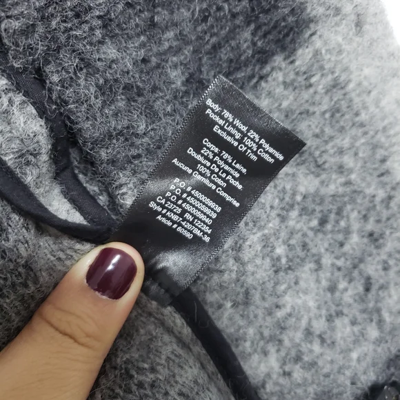 ARITZIA WILFRED FREE Grey Plaid Wool Neelam Jacket Coat - Picture 10 of 12